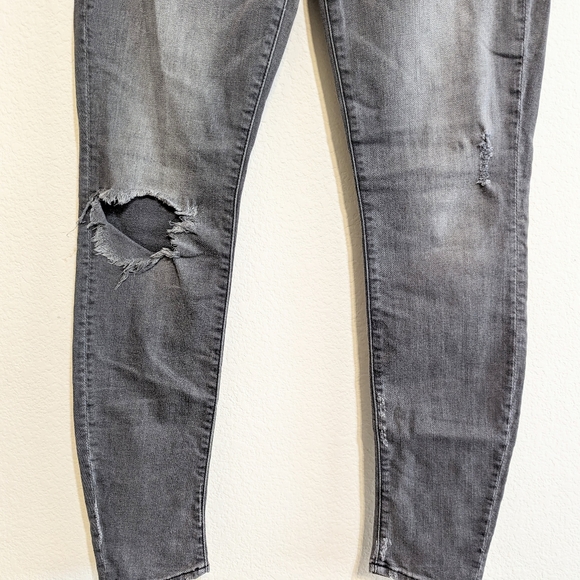 Mother Skinny Jeans Gray Distressed Mid Rise The Looker Last Chance Saloon Sz 29 - Picture 3 of 10